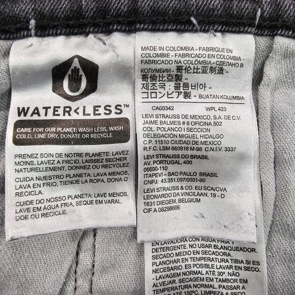 Levis 559 MENS SIZE 36X29 Jeans Black Relaxed Straight Leg Denim - Picture 9 of 14